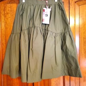 Udel Olive Green Puff Skirt Size XS